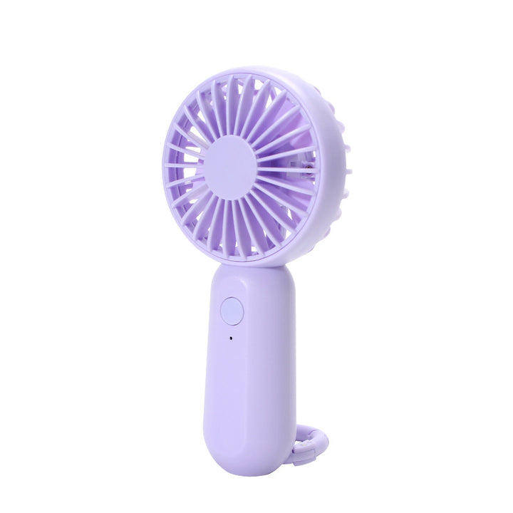 Women's compact portable handheld fan with rechargeable battery and carrying strap Kalsten