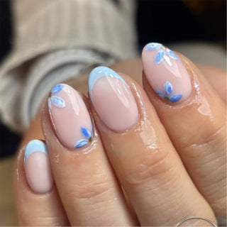 Artistic acrylic nails with elegant flower design Kalsten
