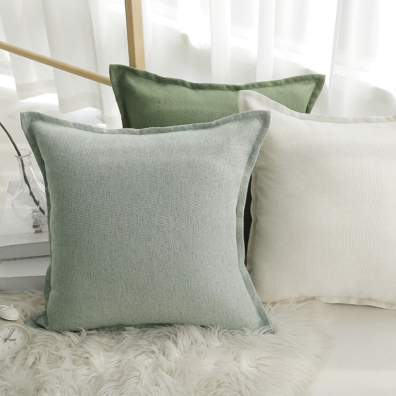 Decorative Linen Throw Pillow Cover with Piped Edge