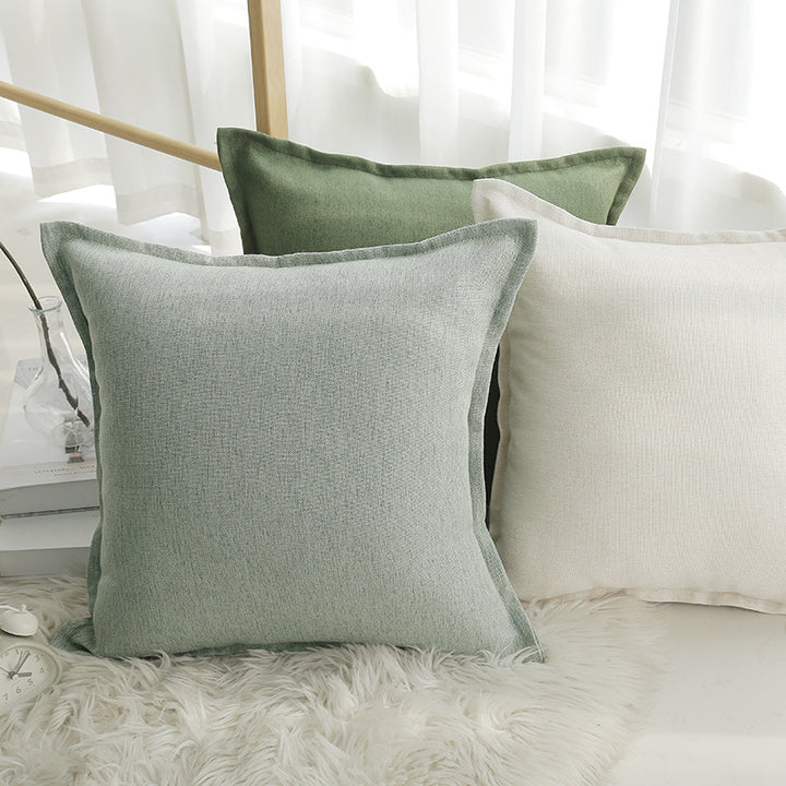 Decorative Linen Throw Pillow Cover with Piped Edge