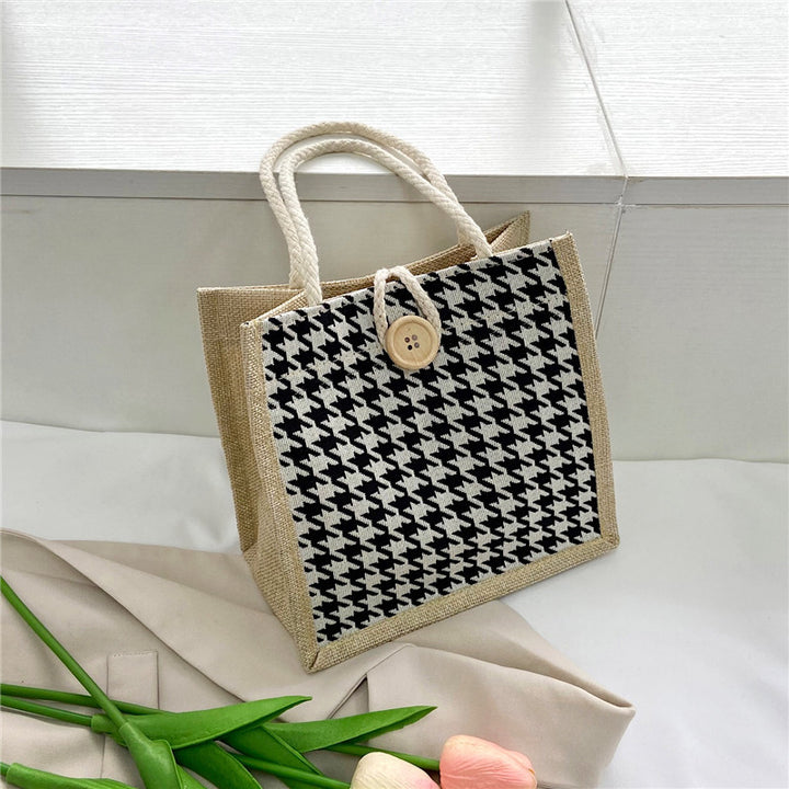 Stylish Houndstooth Pattern Tote Bag