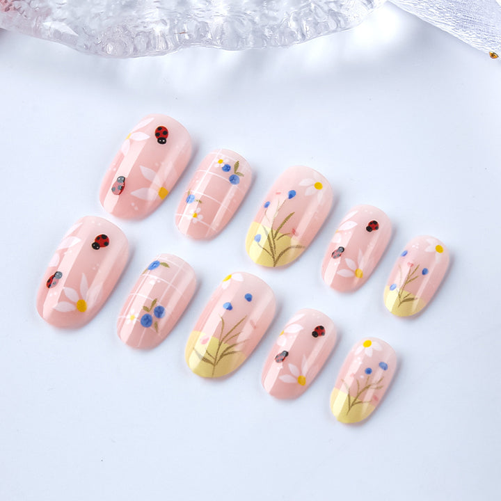 Artistic Floral Press-On Nails Kalsten