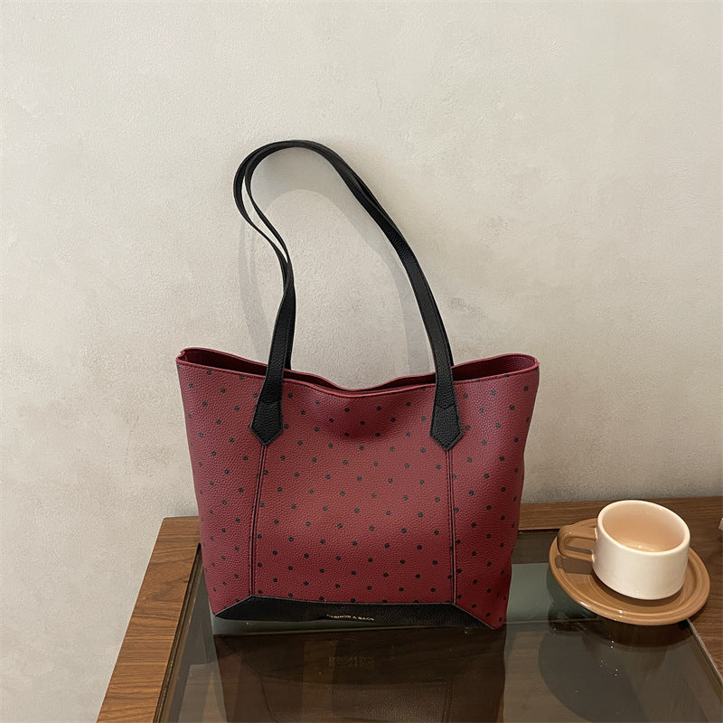 Stylish Polka Dot Shopper Tote