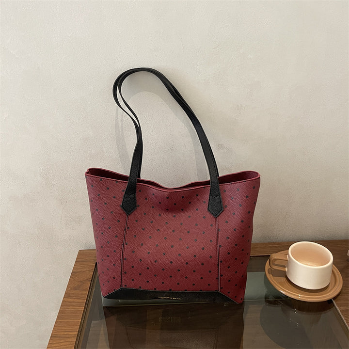 Stylish Polka Dot Shopper Tote