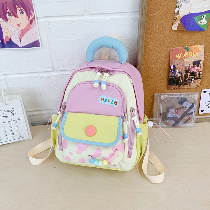 Leisure Backpack with Colorful Applications and Creative Design Kalsten
