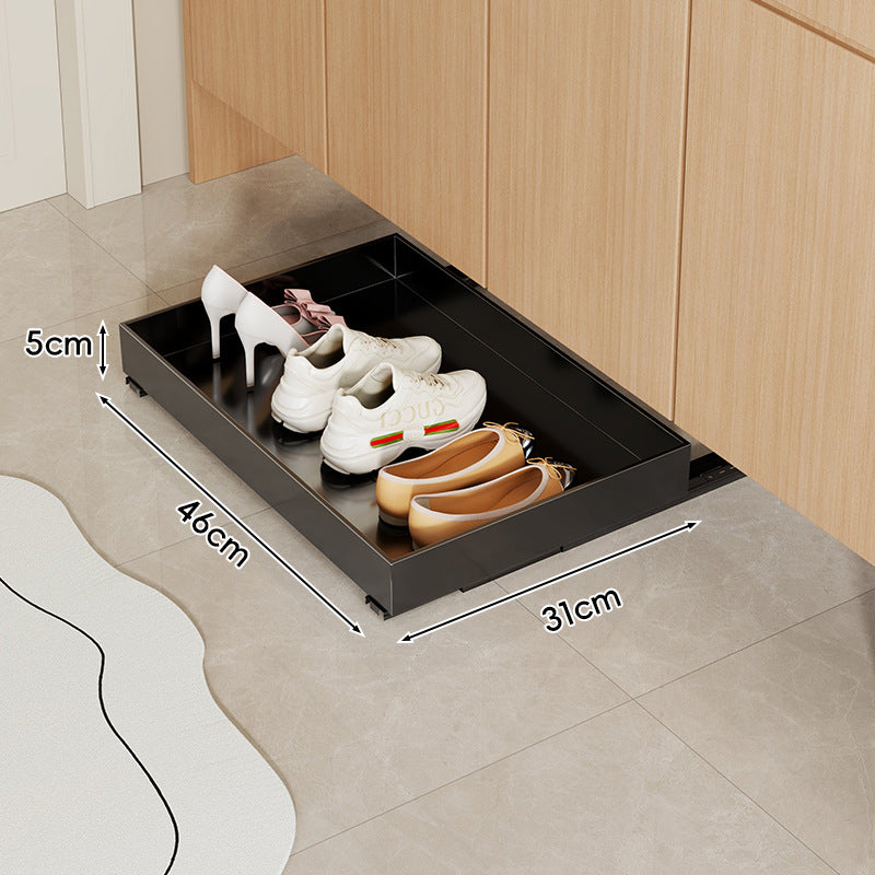 Under-Cabinet Slim Pull-Out Shoe Drawer Organizer
