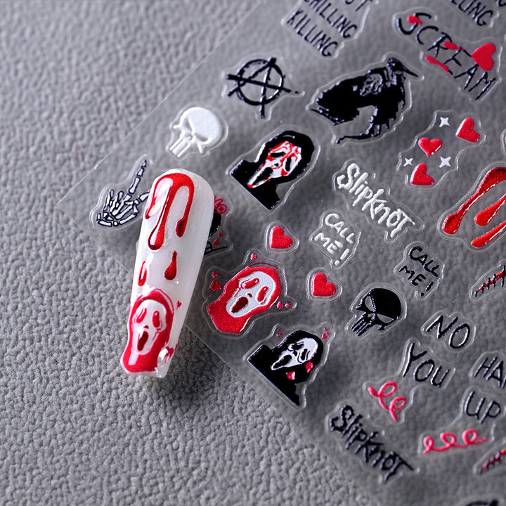 Horror-Inspired Nail Art Stickers