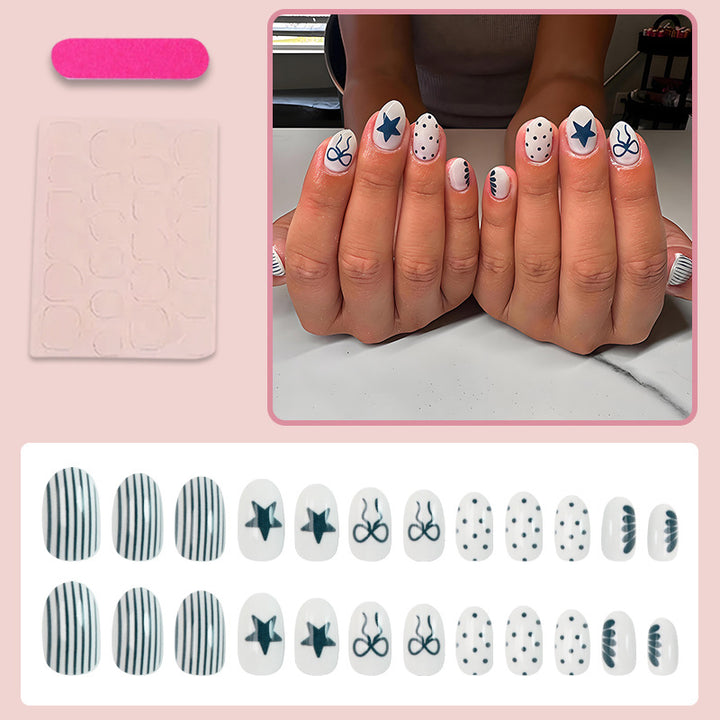 Nail art set with modern graphic patterns and stylish accents Kalsten