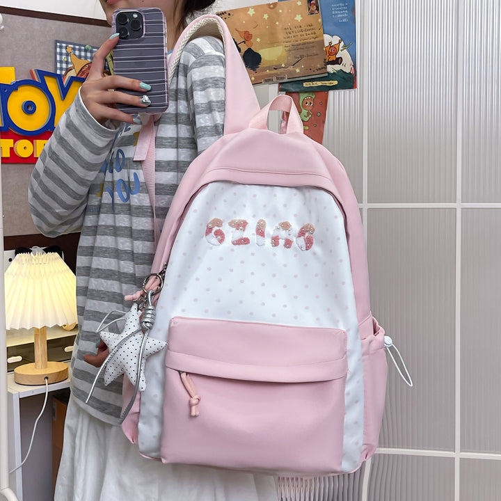 Cute Polka Dot Patterned Backpack Kalsten