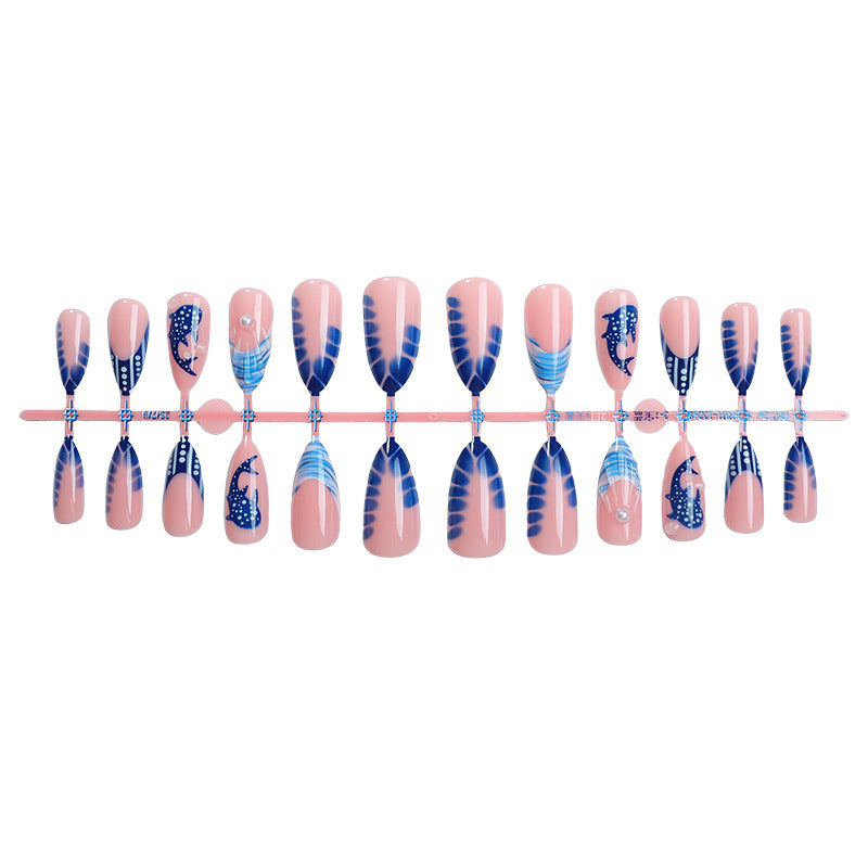 Ocean-Inspired Artistic Press-On Nails