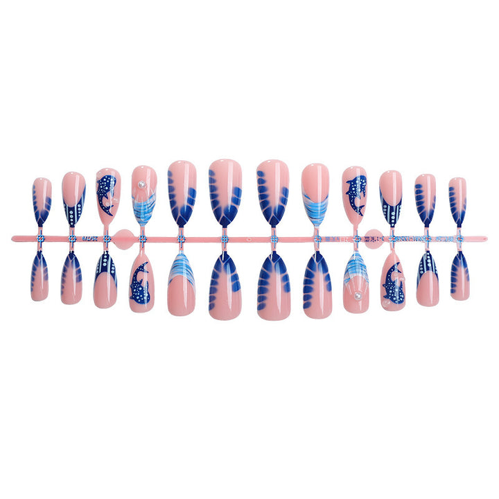 Ocean-Inspired Artistic Press-On Nails