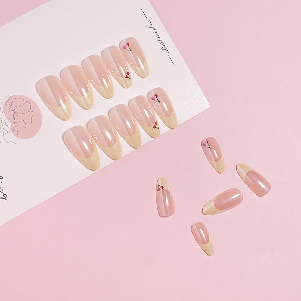 Cherry Blossom Accent Press-On Nails Kalsten