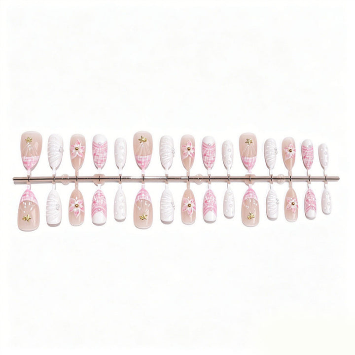 Decorative Floral Press-On Nail Art Set