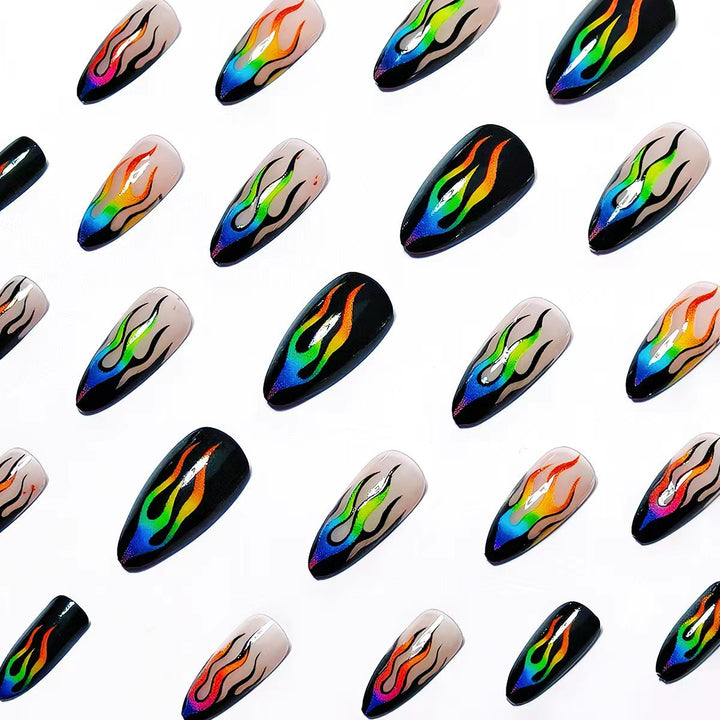 Artistic Flame Pattern Nail Art Kalsten