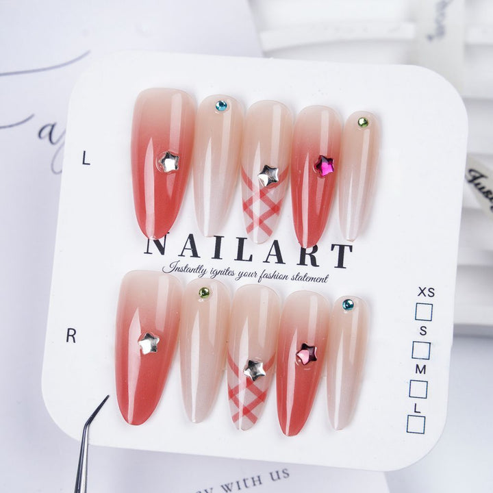 Press-On Nail Art Set with Elegant Leopard Design Kalsten