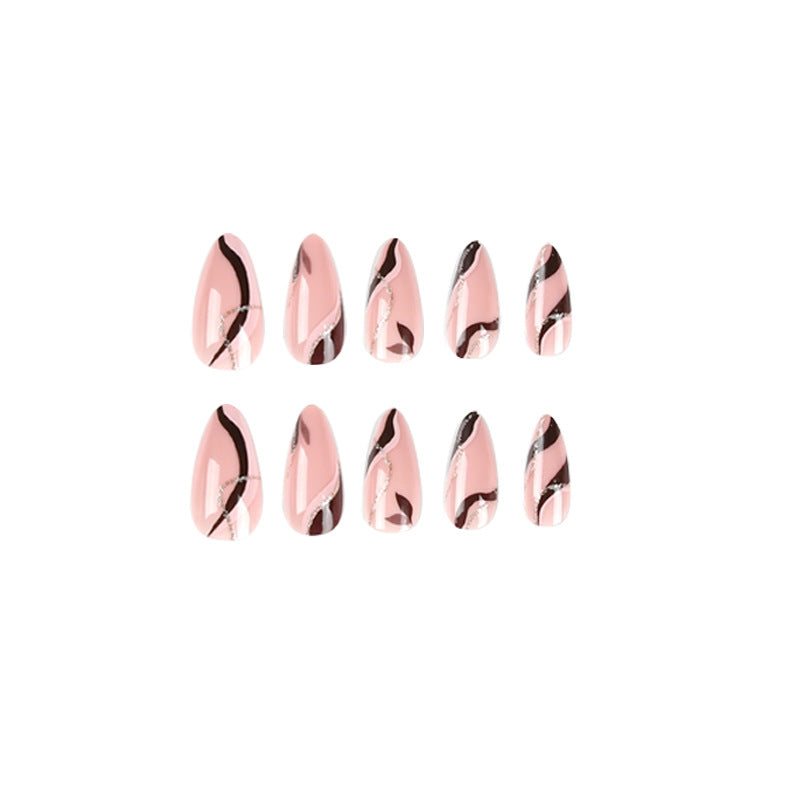 Artistic Nail Decoration with Gold Accents Kalsten