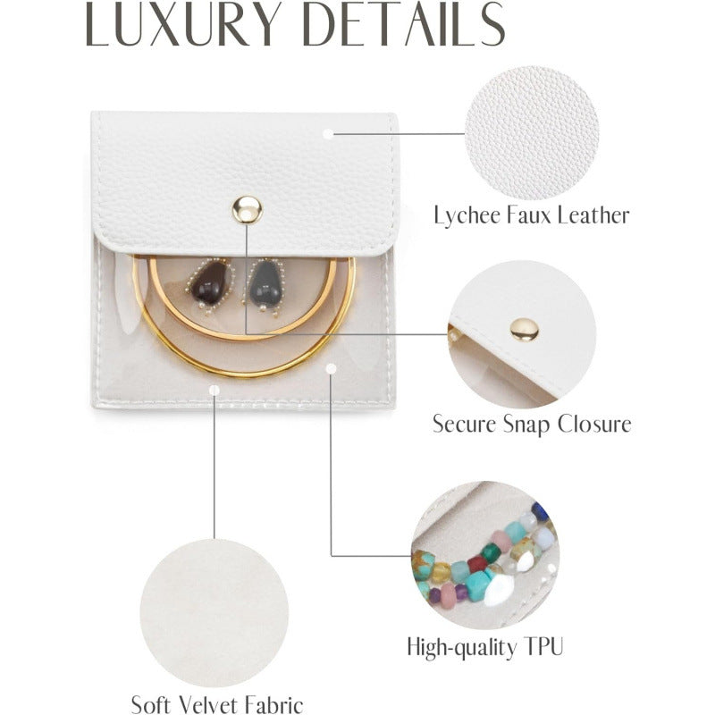 Jewelry storage bag made of high-quality material with transparent compartments Kalsten