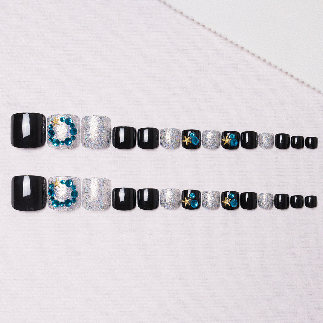 Elegant Decorative Pedicure Nail Art
