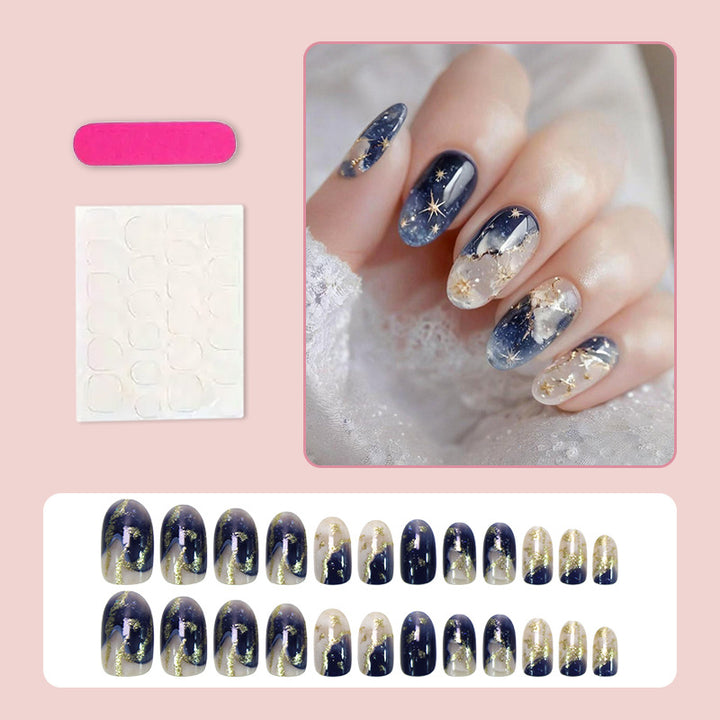 Acrylic nail set with glamorous star and glitter details Kalsten