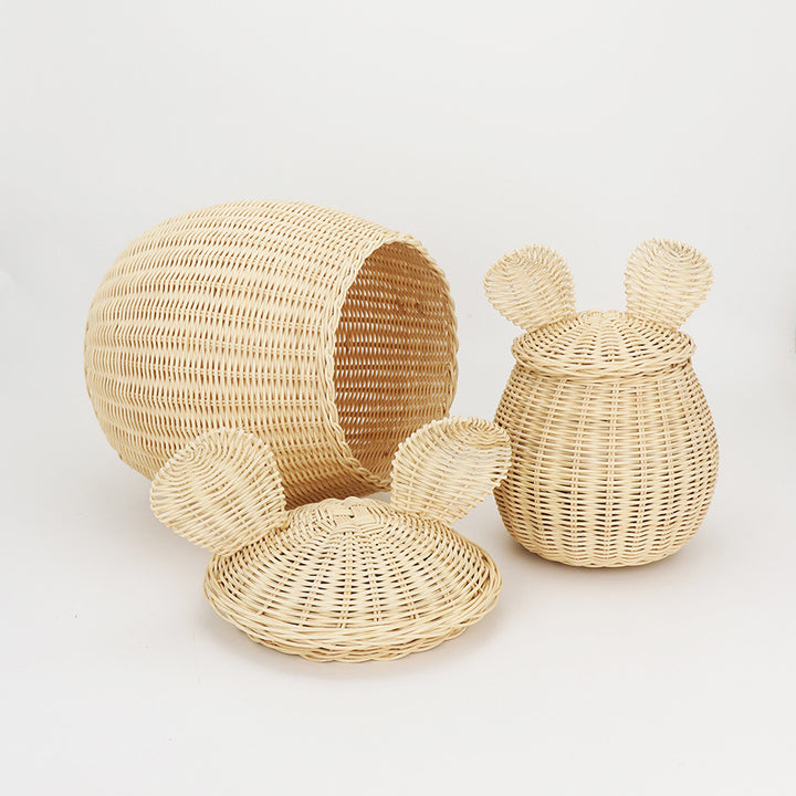 Playful storage basket with animal ears Kalsten