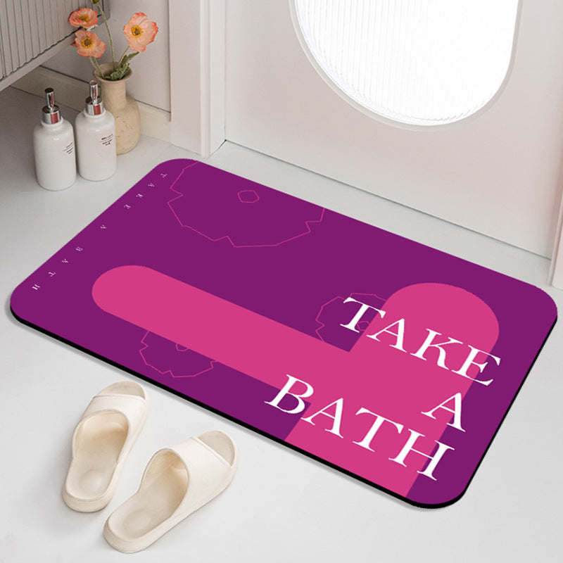 Inspirational Phrase Bath Mat