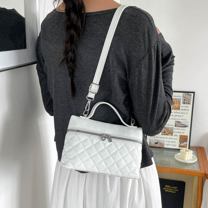 Quilted Leather Crossbody Handbag
