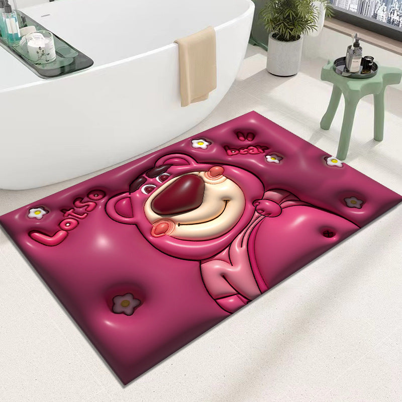 Cute Cartoon Cat Shape Bath Mat Kalsten