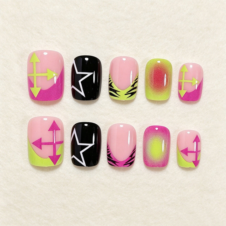Colorful Abstract Nail Art Set Kalsten