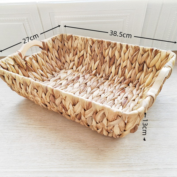 Handwoven Natural Fiber Storage Tray Kalsten