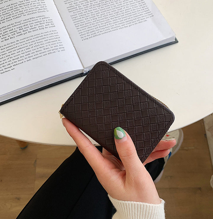 Textured Zip-Up Card Holder