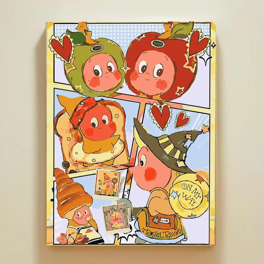 Playful Cartoon Themed Wall Art Canvas Print Kalsten