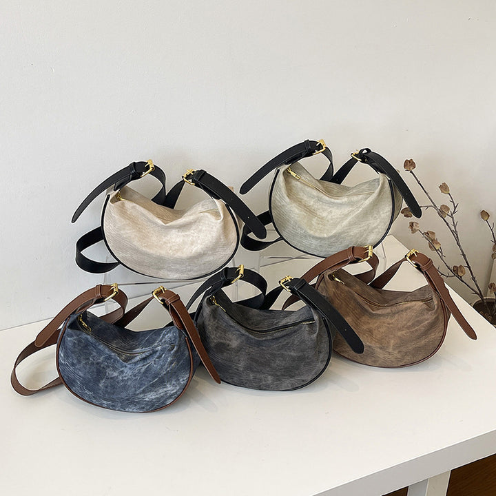 Functional Soft Fabric Shoulder Bag