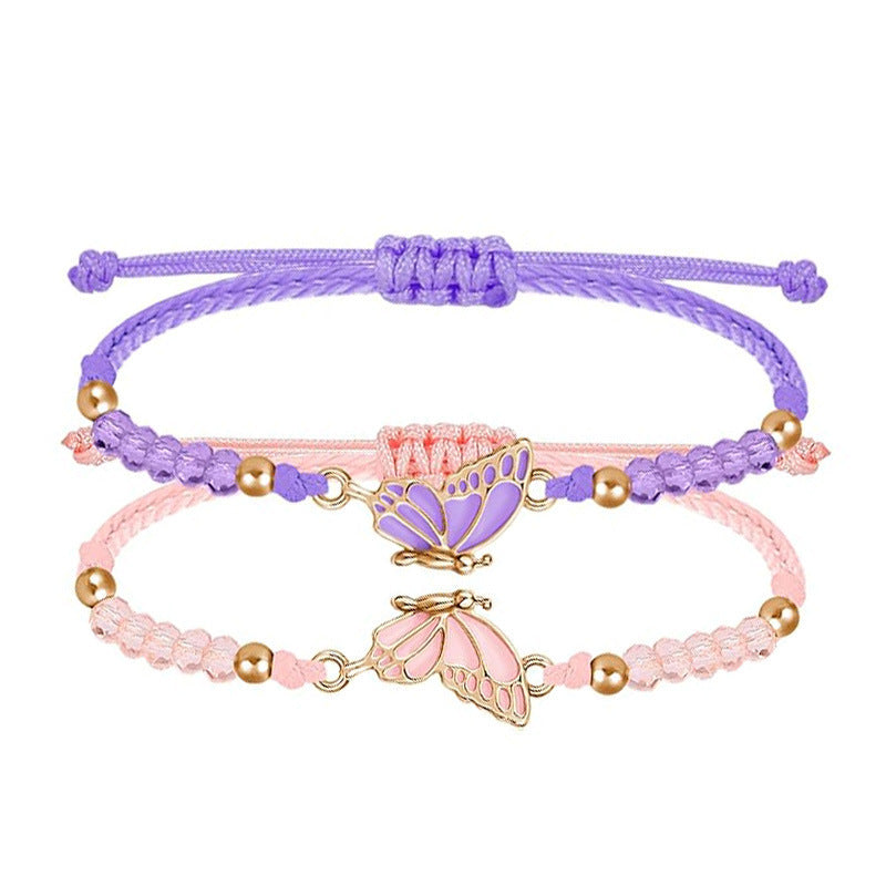 Butterfly Charm Necklace and Bracelet Set Kalsten