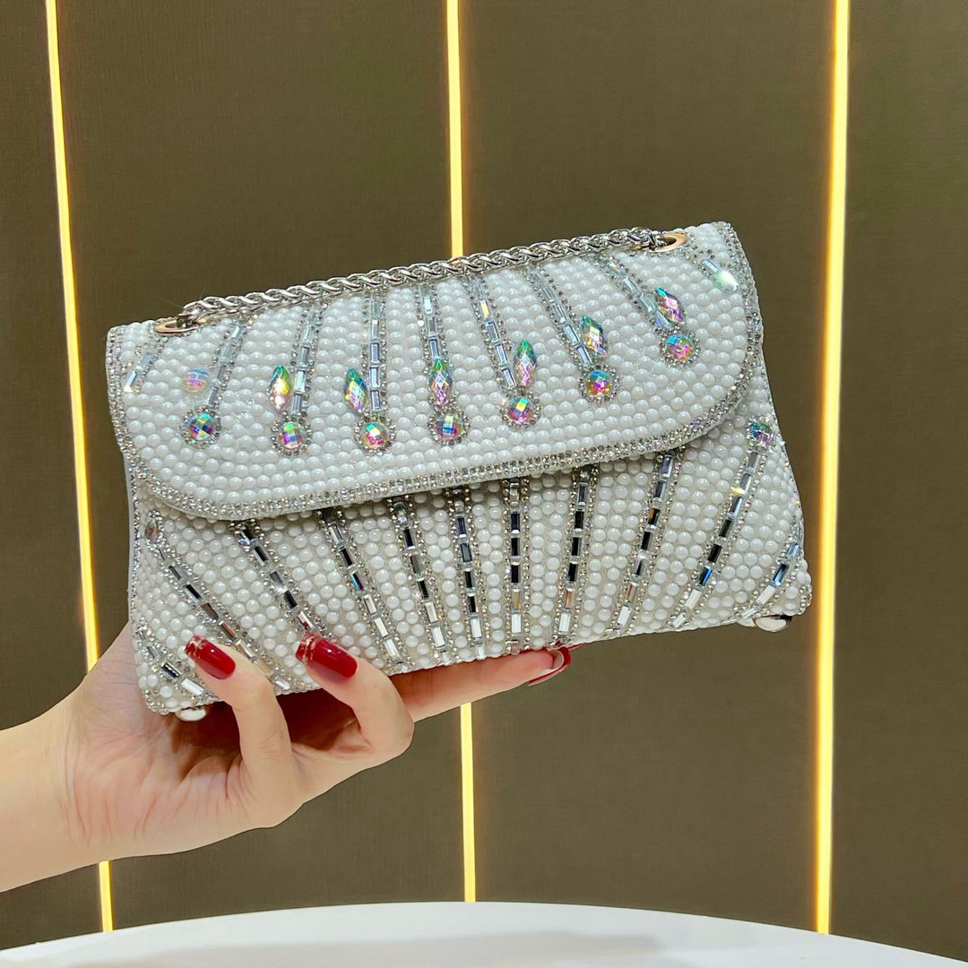 Pearl and Crystal Evening Clutch