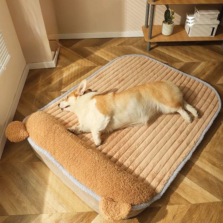 Cozy Textured Pet Sleeping Mat Dog Bed
