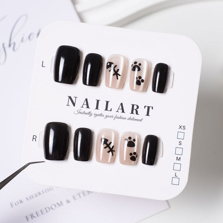 Press-On Nail Art Set with Elegant Leopard Design Kalsten