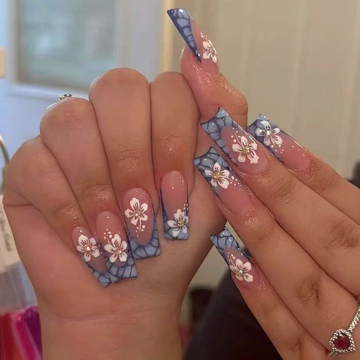 Floral Art Acrylic Press-On Nail Set