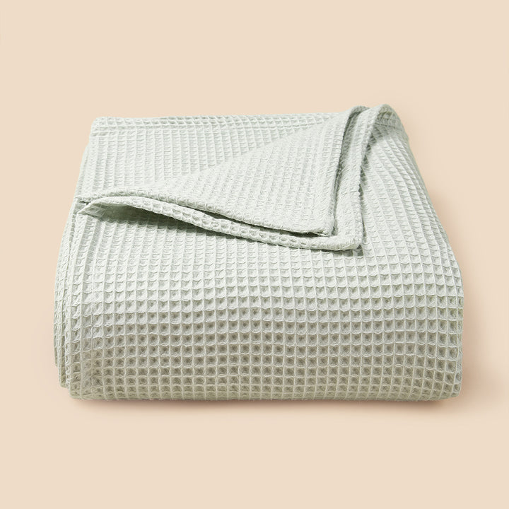 Textured Waffle Weave Throw Blanket kalsten