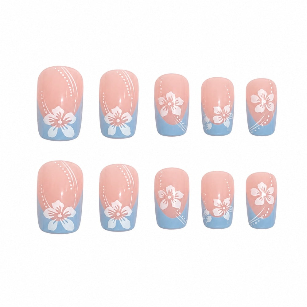 Artistic Floral-Embellished Press-On Nails Kalsten