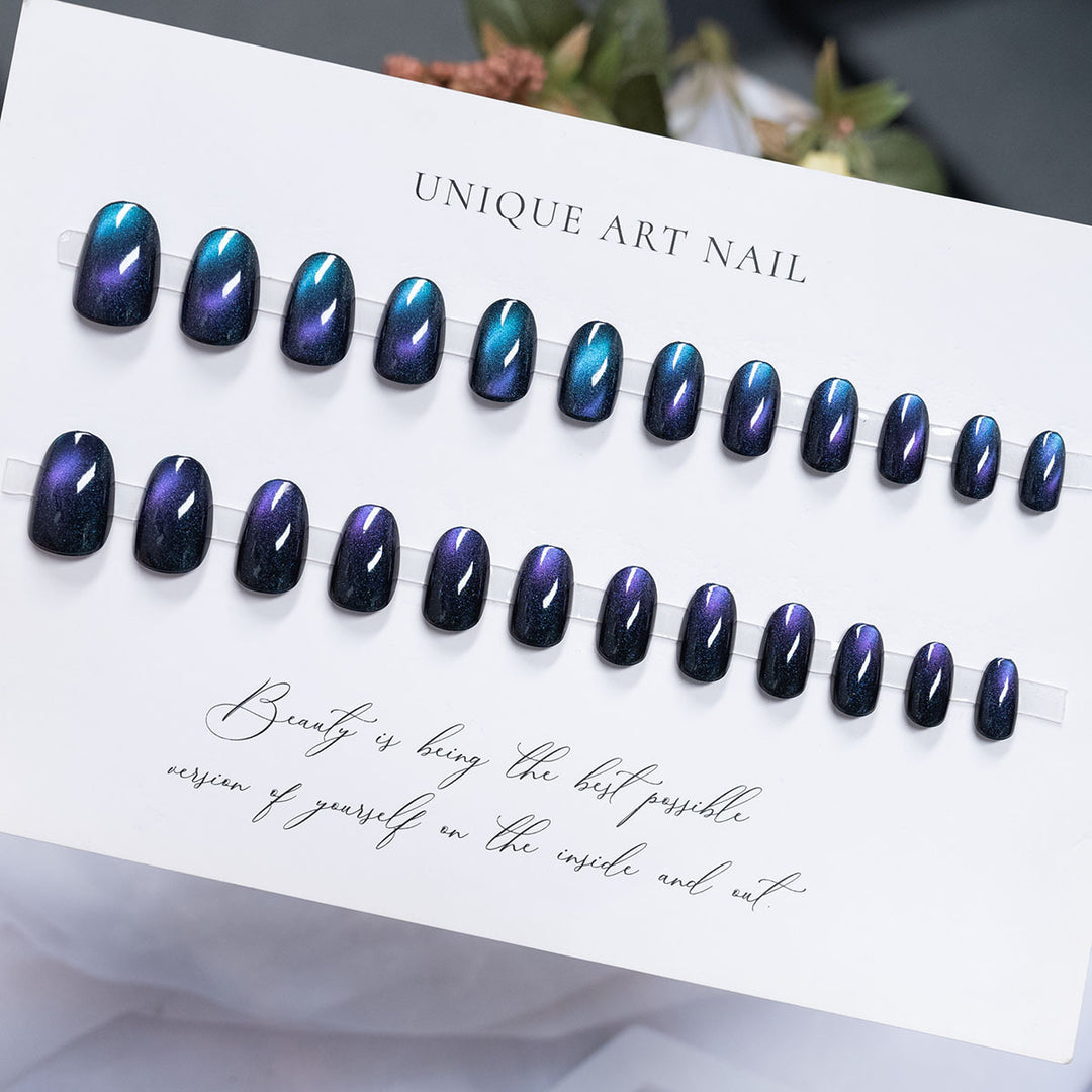 Glossy Long-Lasting Press-On Nail Set