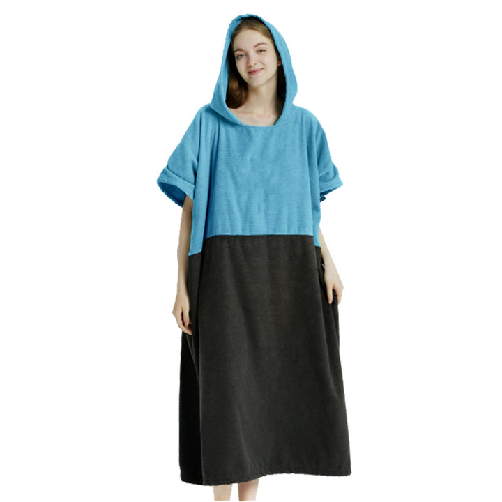 Women's Hooded Poncho made of soft Microfiber Fabric Kalsten