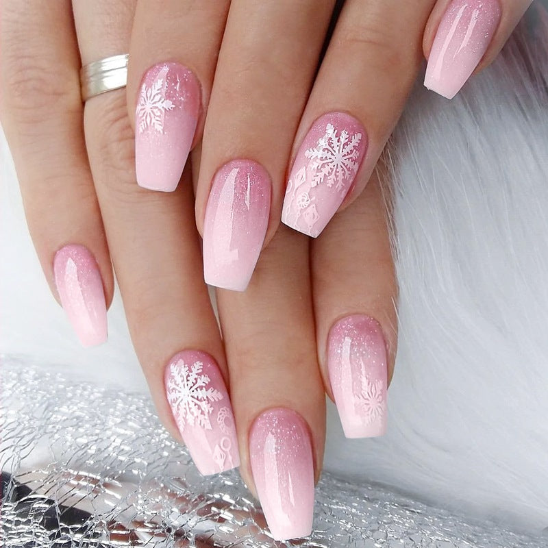 Artificial nail set with delicate flower design Kalsten