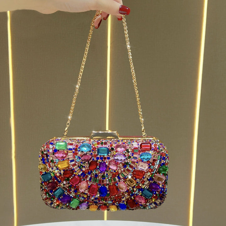Rhinestone-Embellished Evening Clutch