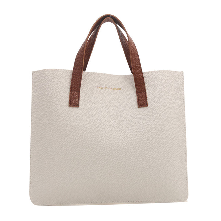 Elegant Textured Leather Tote Bag