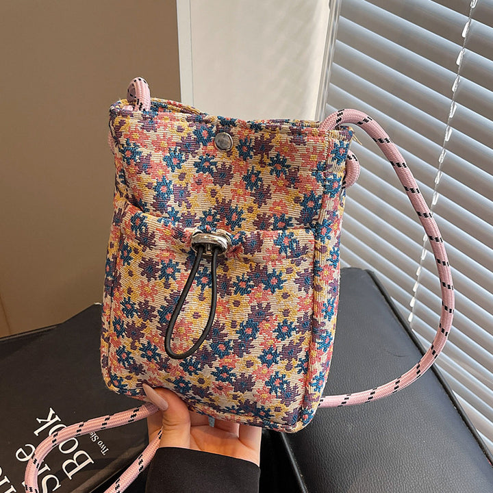 Floral Patterned Crossbody Pouch Bag