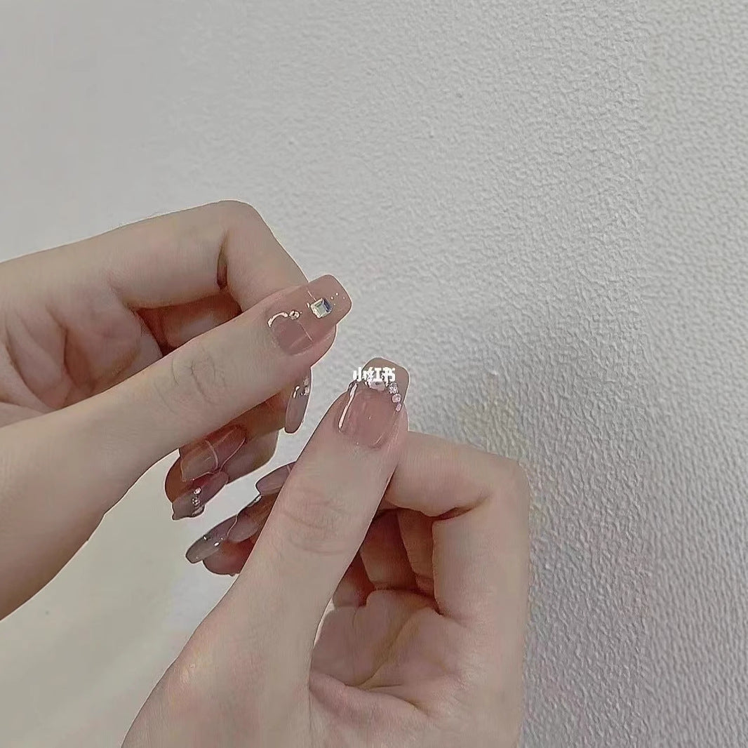 Rhinestone-Embellished Nail Art Set