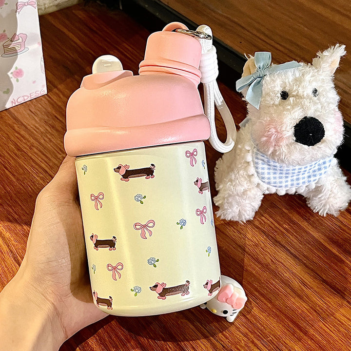Women's Insulated Water Bottle with Playful Bear Design Kalsten