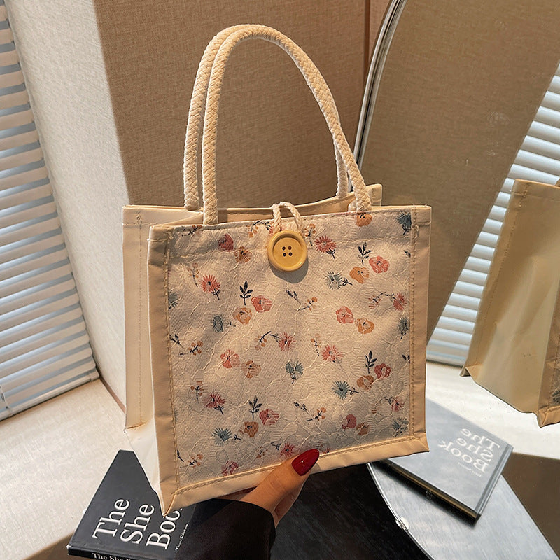 Floral Motif Handcrafted Tote Bag