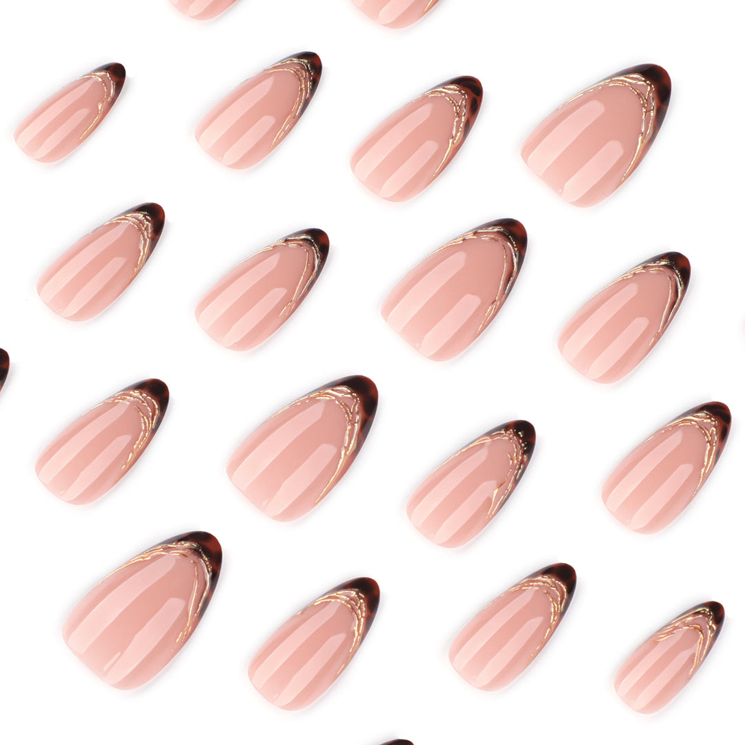 Artistic stiletto nails with luxurious glitter design Kalsten