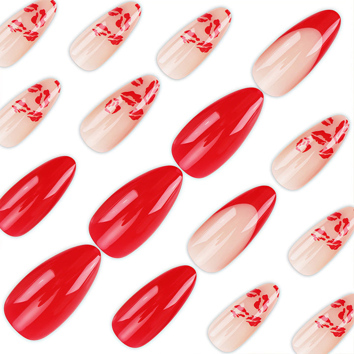 Luxurious Artistic Almond-Shaped Press-On Nails Kalsten